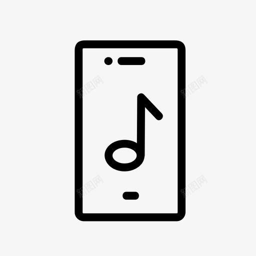 手机音乐艺术手机图标svg_新图网 https://ixintu.com dj iphone 手机 手机音乐 艺术