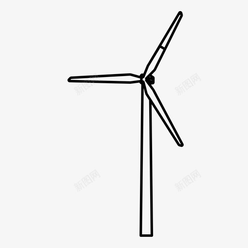 风力涡轮机生态电力图标svg_新图网 https://ixintu.com 生态 电力 能源 风力涡轮机