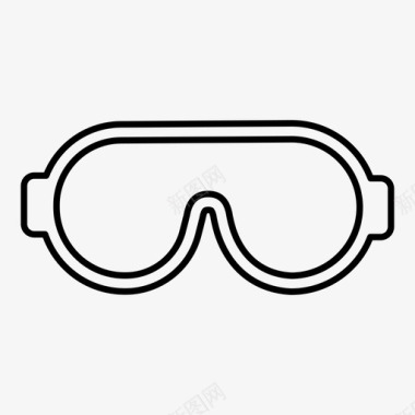 护目镜面罩游泳图标图标