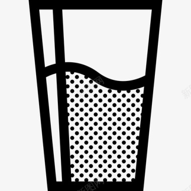 大玻璃杯水饮料图标图标