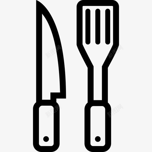 刀和抹刀烹饪厨房图标svg_新图网 https://ixintu.com 刀和抹刀 厨房 烹饪 生产线