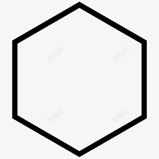 六边形等边外场图标svg_新图网 https://ixintu.com 六边形 同角 外场 多边形 平面 等边