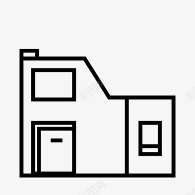 别墅建筑房子图标图标