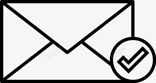 信封支票信件图标svg_新图网 https://ixintu.com 信件 信封 支票 邮件 邮递