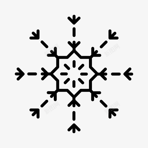 雪花高山圣诞节图标svg_新图网 https://ixintu.com 冬天 圣诞节 雪花 霜冻 高山
