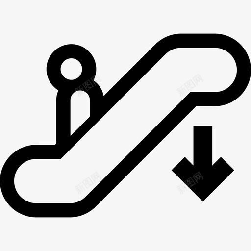 下行电梯楼下电动图标svg_新图网 https://ixintu.com 下行电梯 楼下 楼梯 电动 线路粗体