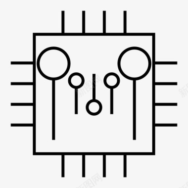 处理器电子工程图标图标