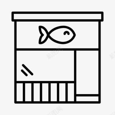 鱼店水族馆水产图标图标