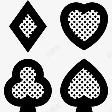 扑克赌场俱乐部图标图标