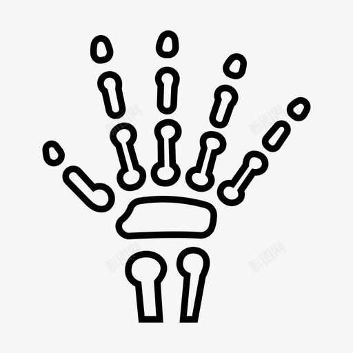 手骨手指医疗图标svg_新图网 https://ixintu.com 内脏和骨头 医疗 手指 手骨 骨骼