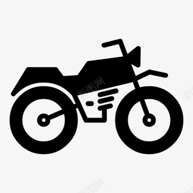 摩托车自行车经典摩托车图标图标