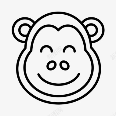 猴子动物哺乳动物图标图标