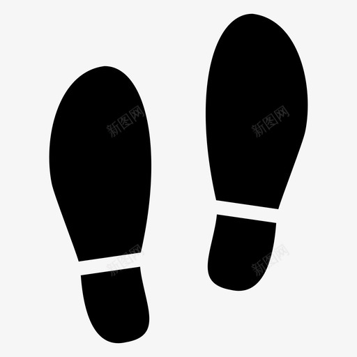 脚步脚印鞋子图标svg_新图网 https://ixintu.com 卡通脚步 脚印 脚步 鞋子