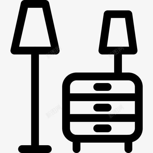 台灯装饰性内部图标svg_新图网 https://ixintu.com 内部 内部和装饰性 台灯 装饰性