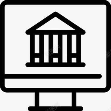 网上银行商业计算机图标图标