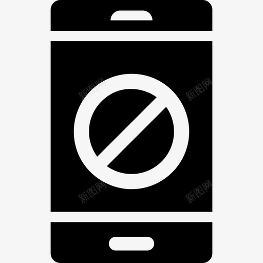 禁止拒绝电话图标svg_新图网 https://ixintu.com 拒绝 智能手机 智能手机字形 电话 禁止