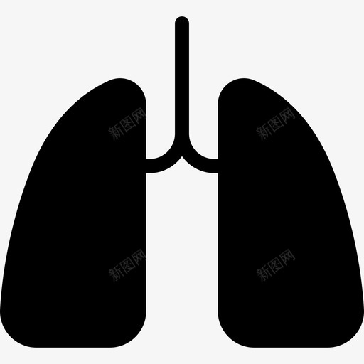 双肺医学解剖学图标svg_新图网 https://ixintu.com 医学 双肺 解剖学