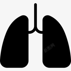 双肺双肺医学解剖学图标高清图片