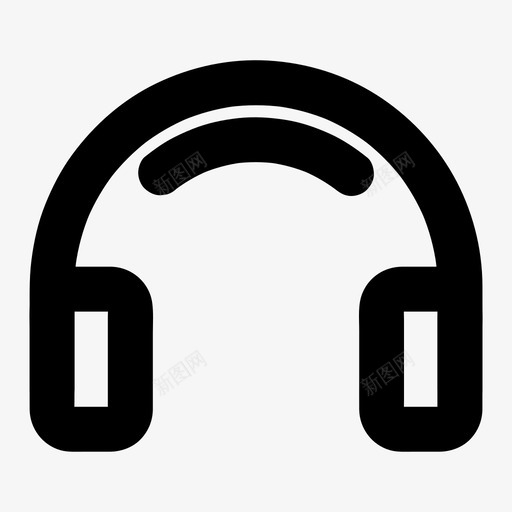 耳机电子产品音乐图标svg_新图网 https://ixintu.com 各种尺寸的基本图标 电子产品 耳机 音乐