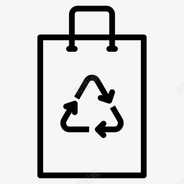回收袋保护生态图标图标