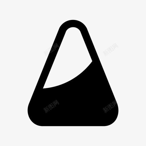 三角形按钮几何体图标svg_新图网 https://ixintu.com 三角形 几何体 基本形状 形状 按钮
