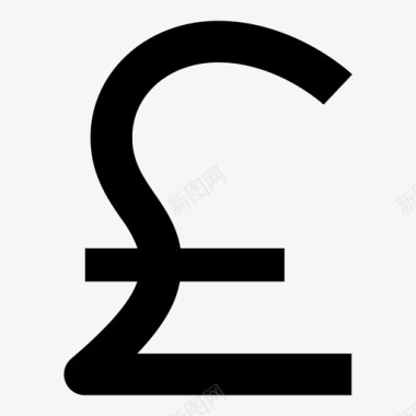 英镑现金货币图标图标