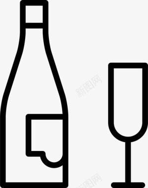 酒饮料香槟图标图标