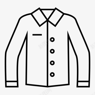 服装时装夹克图标图标