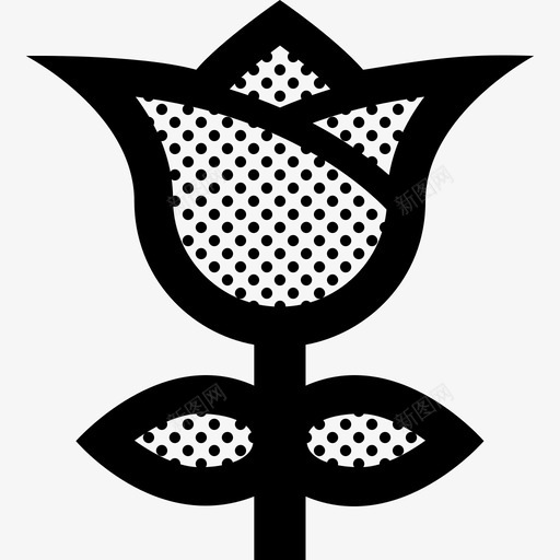 玫瑰花朵爱情图标svg_新图网 https://ixintu.com 大自然 情人节 浓浓的轮廓点缀其间 爱情 玫瑰 花朵