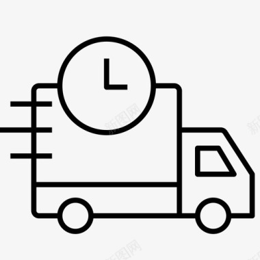交货时间物流运输图标图标
