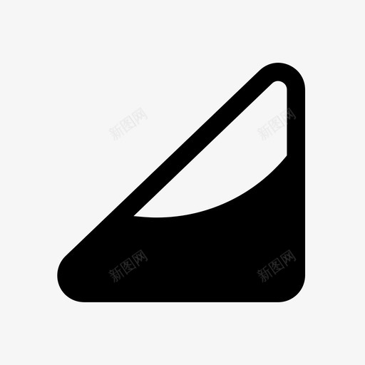 三角形按钮几何体图标svg_新图网 https://ixintu.com 三角形 几何体 基本形状 形状 按钮