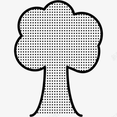 树自然点缀图标图标