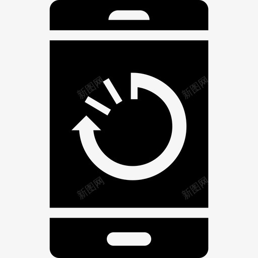 重新启动电话智能手机图标svg_新图网 https://ixintu.com 关机 智能手机 智能手机字形 电话 重新启动 重置