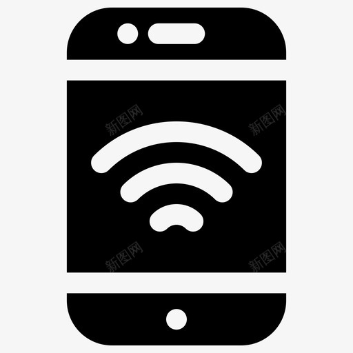 wifi应用程序互联网图标svg_新图网 https://ixintu.com wifi 互联网 应用程序 手机 移动应用程序