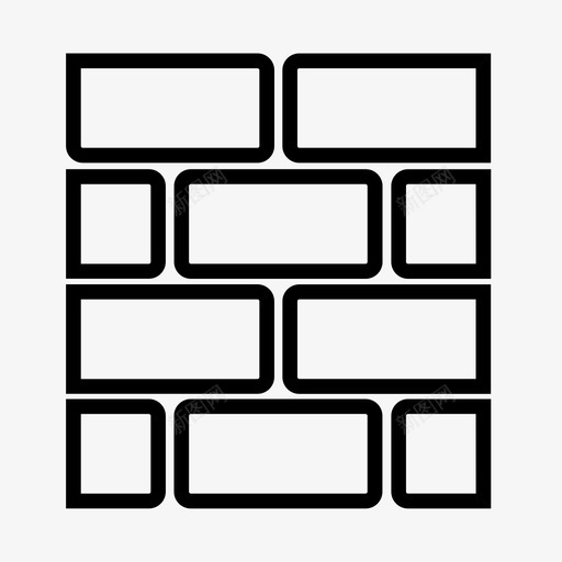 砖块建筑墙壁图标svg_新图网 https://ixintu.com 墙壁 建筑 建筑和工具概述 砖块