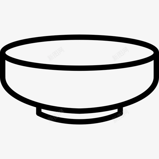 沙拉碗厨房厨房用具图标svg_新图网 https://ixintu.com 厨房 厨房用具 沙拉碗