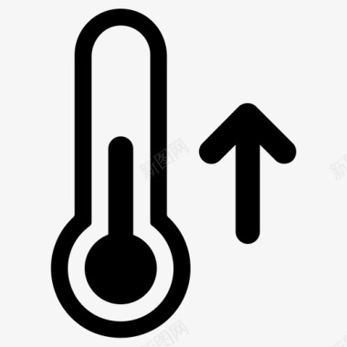 温度温度计上升图标图标