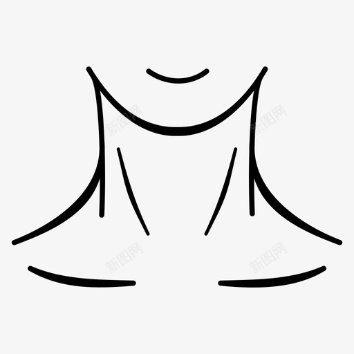 颈部身体部位女性身体部位图标svg_新图网 https://ixintu.com 女性气质 女性身体部位 身体部位 颈部