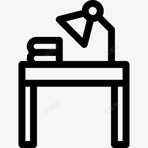 桌本灯图书馆图标svg_新图网 https://ixintu.com 图书馆 桌本 灯