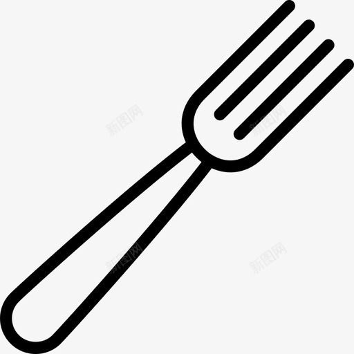 叉子餐具厨房图标svg_新图网 https://ixintu.com 厨房 叉子 银器 餐具