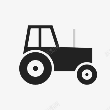 拖拉机汽车线路图标图标