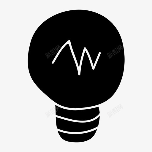能源灯泡想法图标svg_新图网 https://ixintu.com 便利设施 想法 灯 灯泡 能源