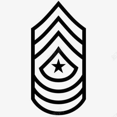 军士长陆军徽章图标图标
