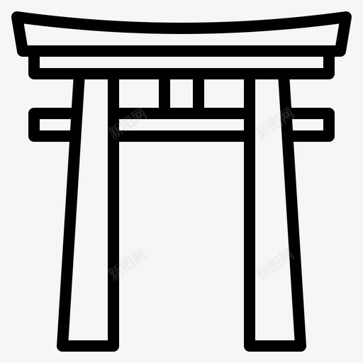 东丽门日语图标svg_新图网 https://ixintu.com 东丽 日本轮廓 日语 神社 神道 门