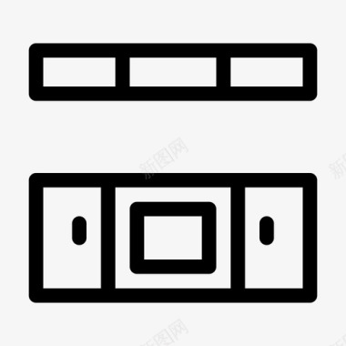厨房橱柜橱柜家具图标图标