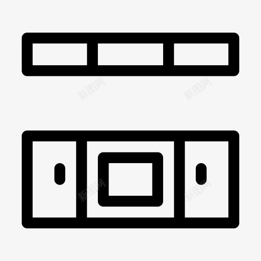 厨房橱柜橱柜家具图标svg_新图网 https://ixintu.com 厨房橱柜 厨房用具 室内 室内线 家具 橱柜