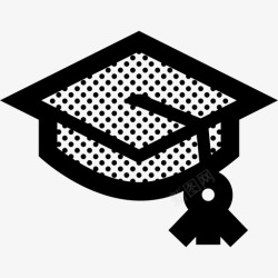 厚的轮廓毕业帽毕业典礼学校图标高清图片