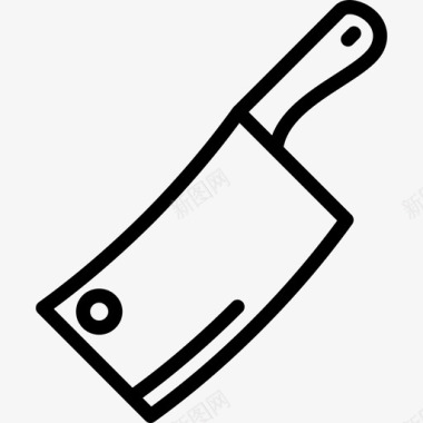 屠刀切肉刀厨房用具图标图标