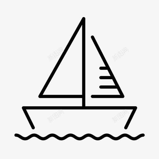 帆船海洋船图标svg_新图网 https://ixintu.com 帆船 海洋 游艇 船 运输