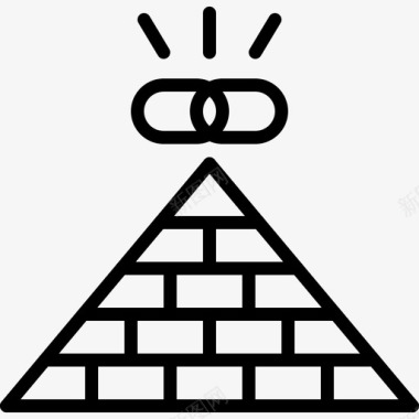 金字塔链接营销图标图标